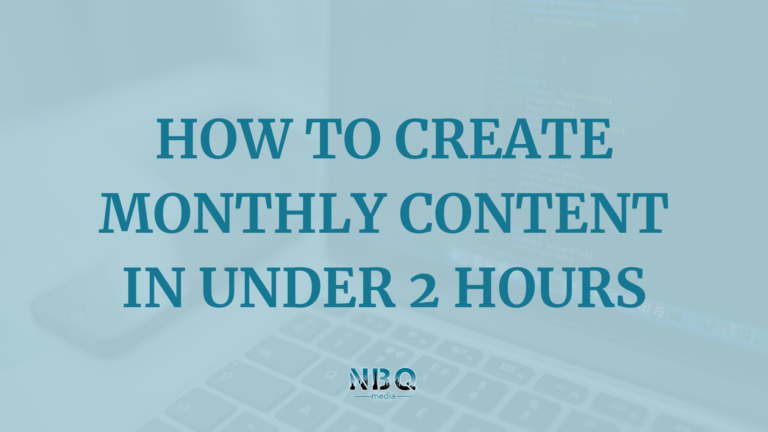 How to Create Monthly Content in Under 2 Hours